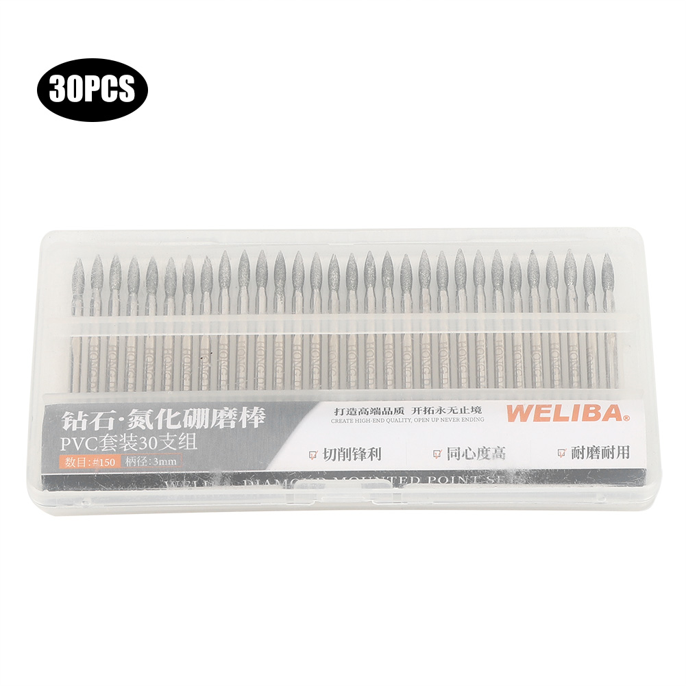 Cnc Bits - 30 Peças Pontas Diamantadas de 150
