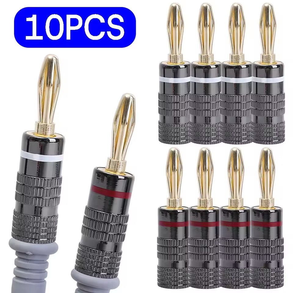 Coupling 8Mm - 1-10 unidades, plugues banana sem solda,