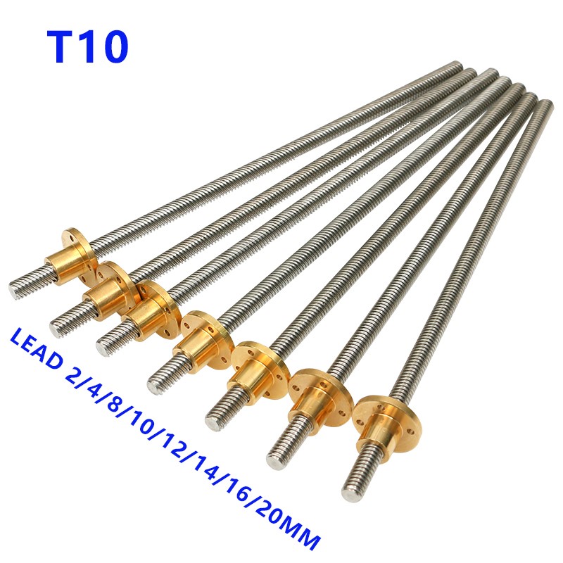 Lead Screw 8Mm - 304 aço inoxidável T10 10mm comprimento