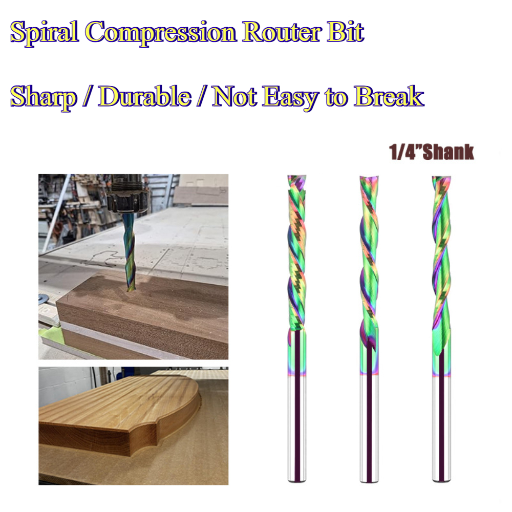 Cnc Bits - Fresa de compressão em espiral com