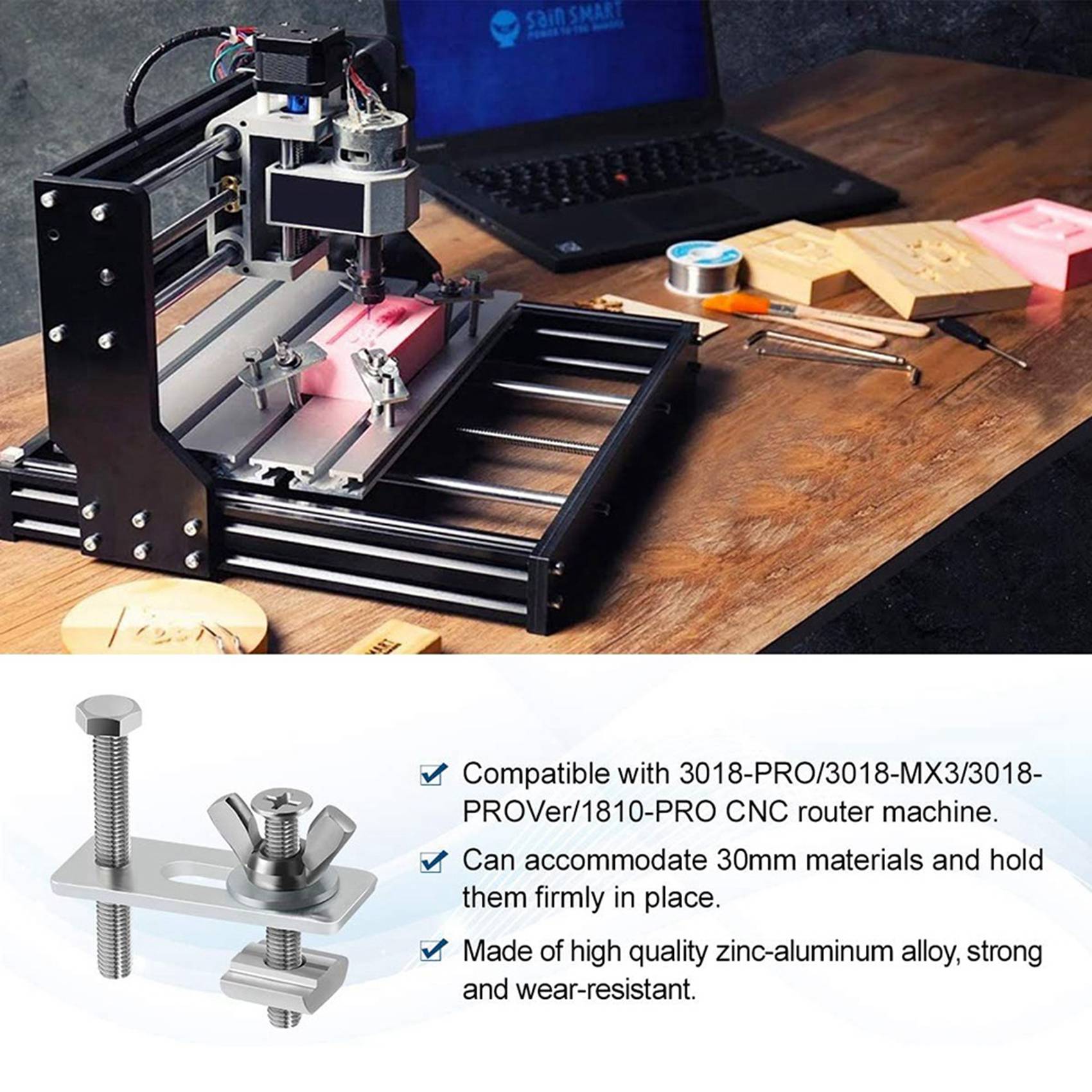 B62B-8 Pack T-Track Clamp, Kit - 3018 Cnc avaliação e preço