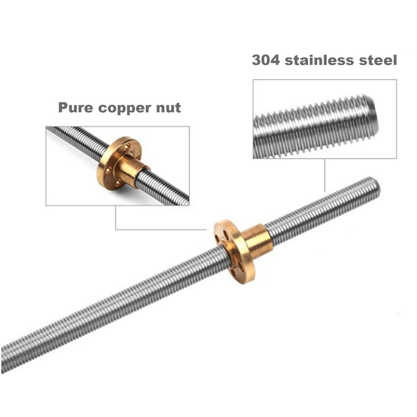 Parafuso trapezoidal T10 em aç - Lead Screw 8Mm avaliação e preço